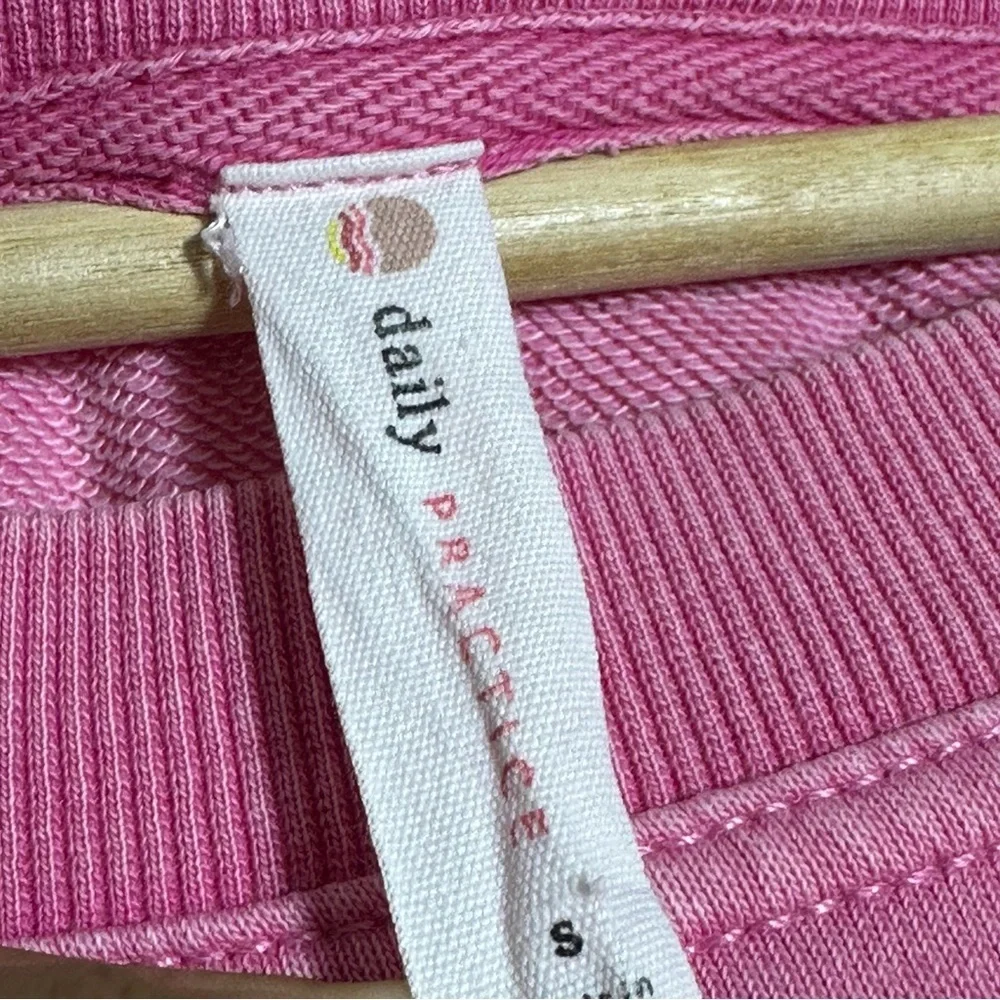 Daily Practice Anthropologie Citadel Pink Pullover Sweatshirt Small - Picture 7 of 9